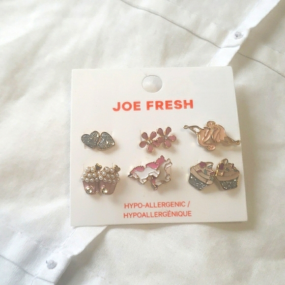 π JOE FRESH - 6 Pack Hypoallergenic Earings - Picture 2 of 3